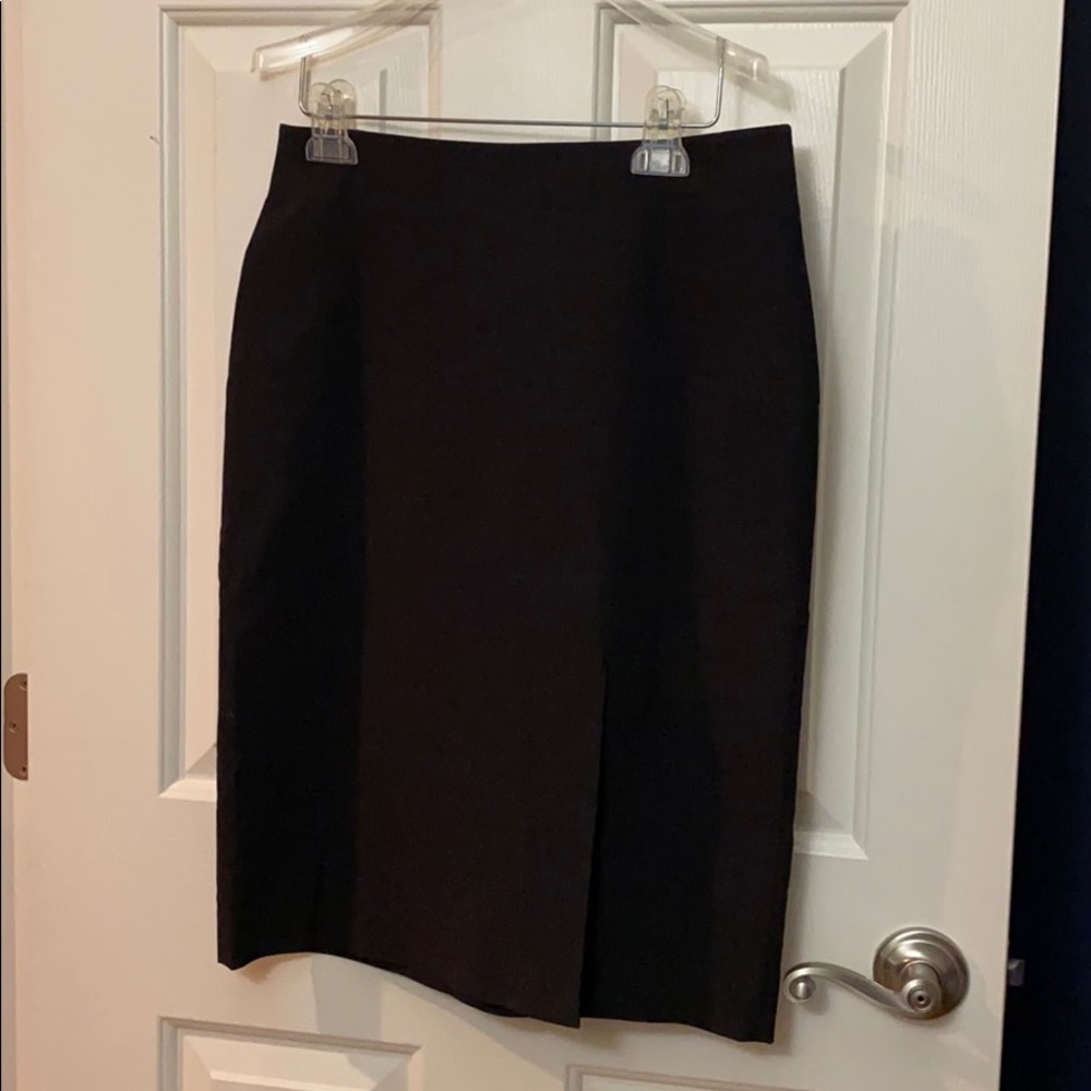 Black a-line skirt with front split